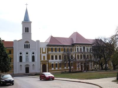 Pécsi zárdatemplom és gimnázium-stock-foto