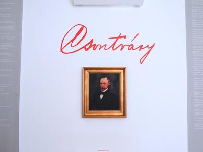 Csontváry önarcképe és aláírása-stock-foto