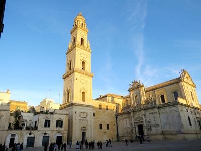 Lecce - Katedrális - Olaszország-stock-foto