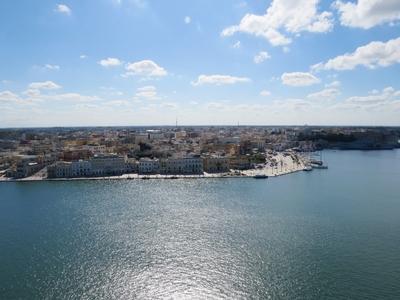 Kilátás Brindisre - Olaszország-stock-foto