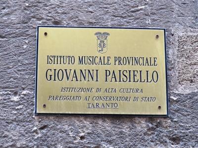 Taranto - Giovanni Paisiello zeneintézet - Olaszország-stock-foto