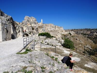 Matera kõváros és a Gravina-völgy - Olaszország-stock-photo