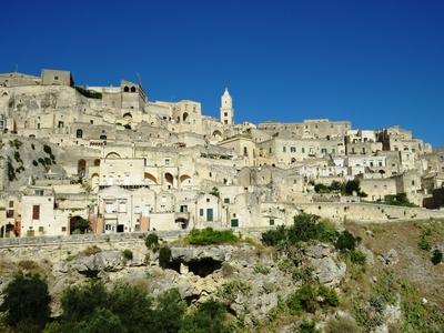 Matera, a kõváros - Olaszország-stock-foto