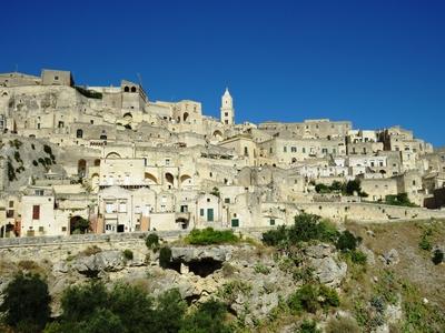 Matera, a kõváros - Olaszország-stock-photo