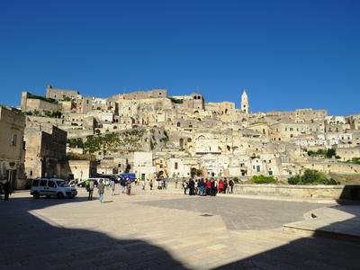 Matera kõváros - Olaszország-stock-foto