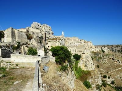 Matera kõváros és Gravina-völgy - Olaszország-stock-photo