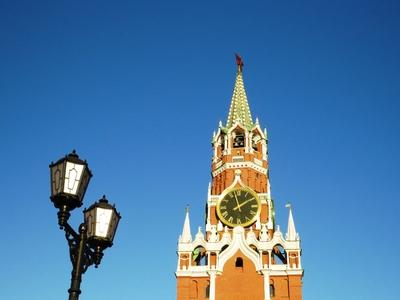 Moszkva - Spasszkaja torony . Kreml-stock-photo