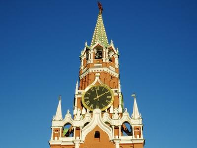 Moszkva - Szpasszkaja torony-stock-foto