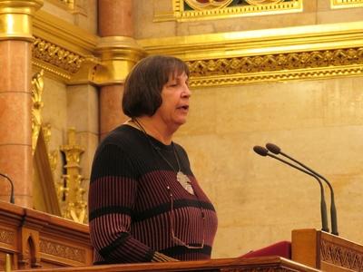 Papp Katalin, a Nyugdíjasok Országos Képviseletének elnöke-stock-foto