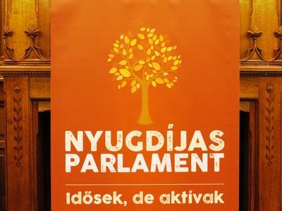 Nyugdíjas Parlament embléma-stock-foto