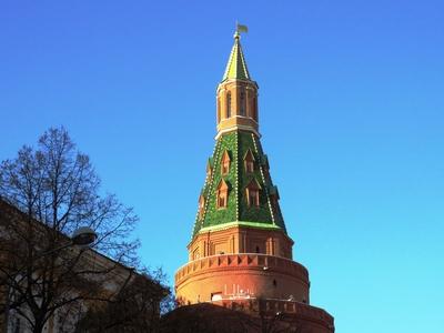 Moszkva - A Kreml Arzenál sarokbástya tornya-stock-foto