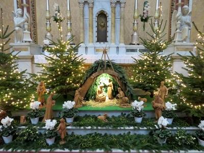 Betlehem az esztergomi bazilikában-stock-foto