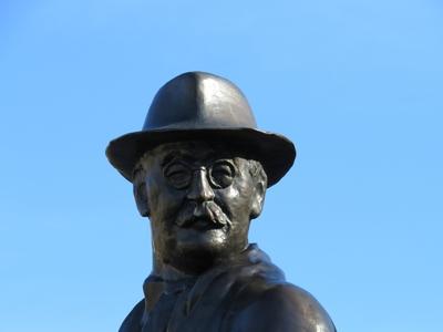 Nagy Imre szobra - Jászai Mari tér-stock-foto