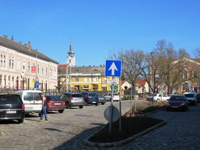 Dunaföldvár - Béke tér-stock-foto