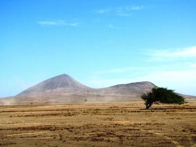 Cape Verde - Sal Island Landscape.-stock-photo