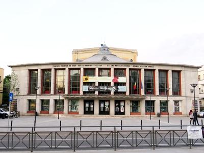Cluj-Napoca (Kolozsvár), 8 May 2017The State-owned Hungarian theater and opera.Az állami magyar színház és opera.-stock-photo