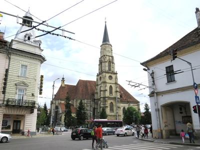 Cluj-Napoca (Kolozsvár), 8 May 2017The St. Michael Church.A Szent Mihály templom (1487).-stock-foto
