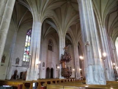 Cluj-Napoca (Kolozsvár), 9 May 2017Interior of St. Michael Church. The Church was built in 1484.A Szent Mihály templom belseje. A templom 1484-ben készült el.-stock-foto