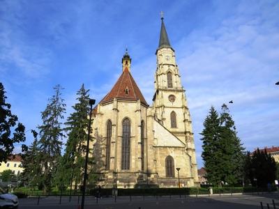 Cluj-Napoca (Kolozsvár), 9 May 2017The St. Michael Church.A Szent Mihály templom (1487).-stock-foto