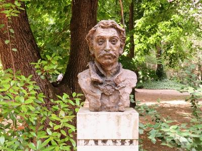 Bust of Hungarian poet Balassi Bálint-stock-foto