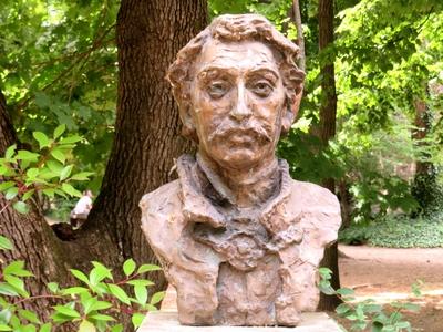 Bust of Hungarian poet Balassi Bálint-stock-foto