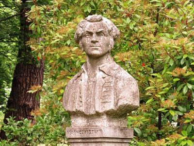 Bust of HUngarian sculptor Ferenczy István-stock-foto