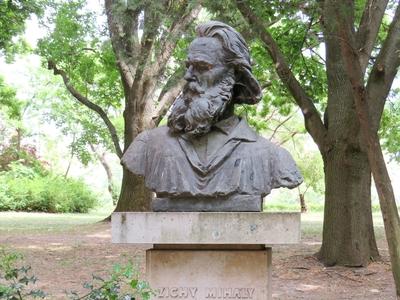 Bust of Hungarian painteer Zichy Mihály-stock-foto