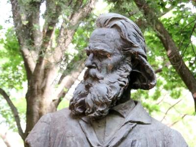 Bust of Hungarian painter Zichy Mihály-stock-foto