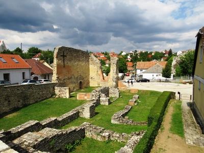 Veszprém - Dominican Monastery ruins - St. Margaret-stock-photo