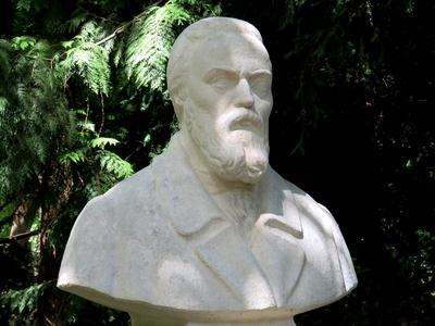 Táncsics Mihály bust - Hungarian writer, politician-stock-foto