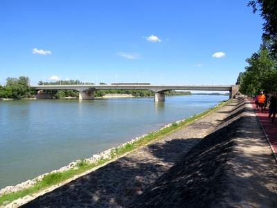 Árpád bridge over the Danube - Budapest-stock-foto