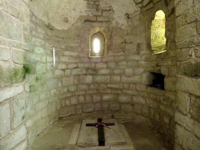 Crypt of the roman Church of Tarnaszentmária - Hungary-stock-photo