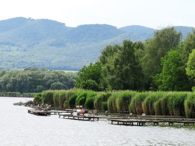 Lake of Diósjenő - Fishing pers - Landscape-stock-photo