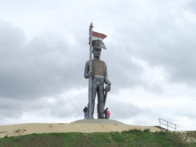 Michael the Hussar statue - Pákozd - Hungary-stock-foto