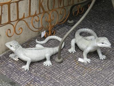 Iguana - Statues - Austria-stock-foto