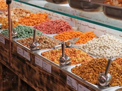 Seed vendor counter - Graz-stock-foto