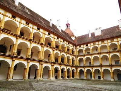 Eggenberg Castle - Patio - Graz - Austria-stock-foto
