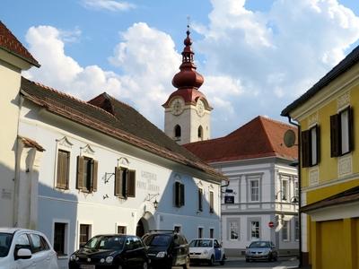 Cityscape - Völkermarkt - Austria-stock-foto