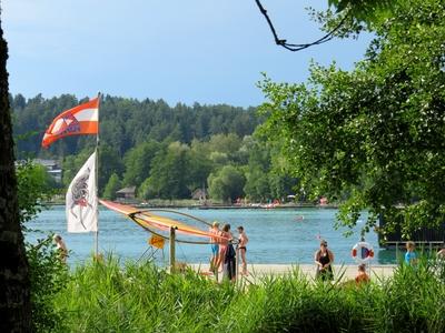 Beaches - Klopeiner Lake - Austria-stock-foto