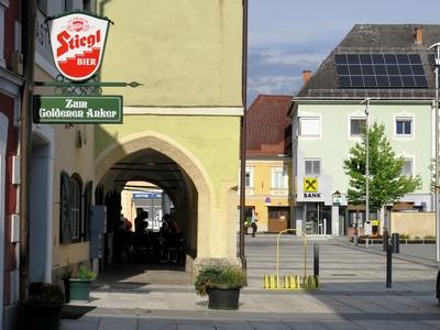 Völkermarkt Main Square-stock-photo