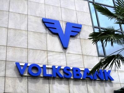 Volksbank logo - Spittal - Austria-stock-foto