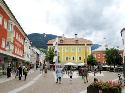 Lienz - Main Square - Austria-stock-foto