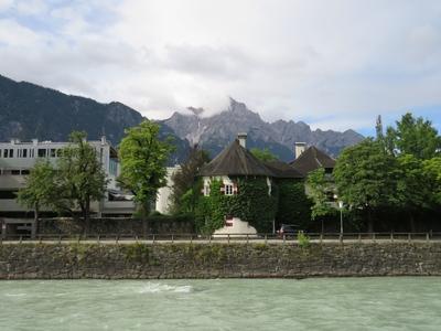 Lienz - Riverside house - Alps - Austria-stock-photo