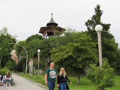 Graz - Castle Hill - Pagoda - Austria-stock-foto