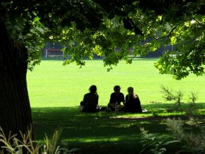 Summer is Margaret Island -Chilling people-stock-photo