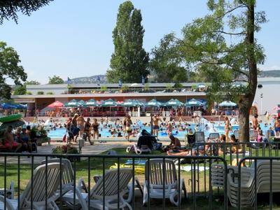 Beachers - Palatinus Beach - Budapest-stock-photo