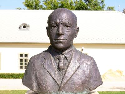 Magyary Zoltán bust - Hungarian School creating Scientist-stock-foto