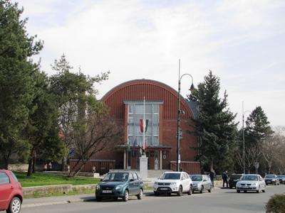 Szerencs, 2016. március 18.A polgármesteri hivatal a Rákóczi út 89. sz. alatt.-stock-foto