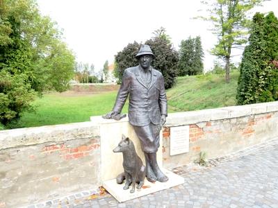 Fekete István statue - Hungarian writer-stock-foto