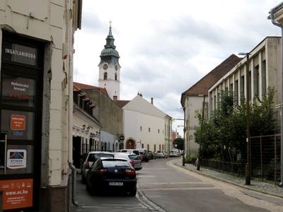 Mosonmagyaróvár - Downtown-stock-foto